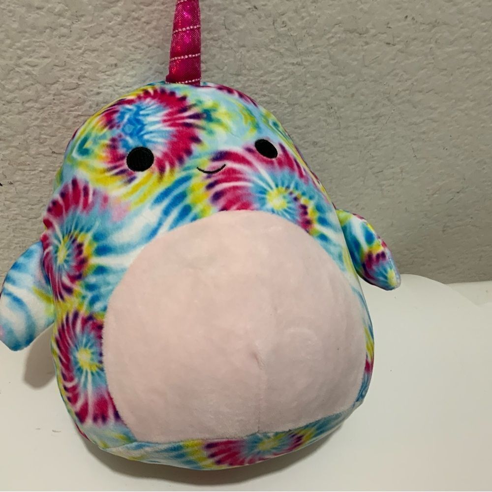 Squishmallows Milaina the Tie-Dye Narwhal 8” NWOT
